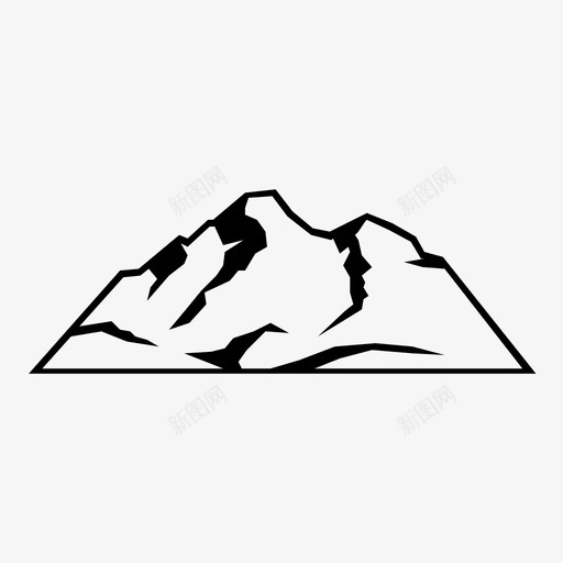 山探险风景图标svg_新图网 https://ixintu.com 山 山峰 山脉 探险 自然 风景