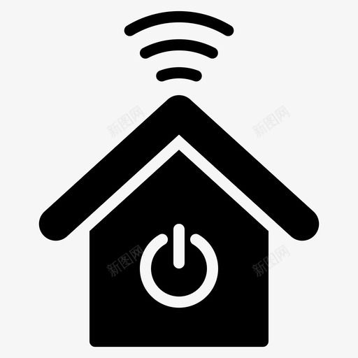 智能住宅互联网物联网图标svg_新图网 https://ixintu.com wifi 互联网 智能住宅 物联网