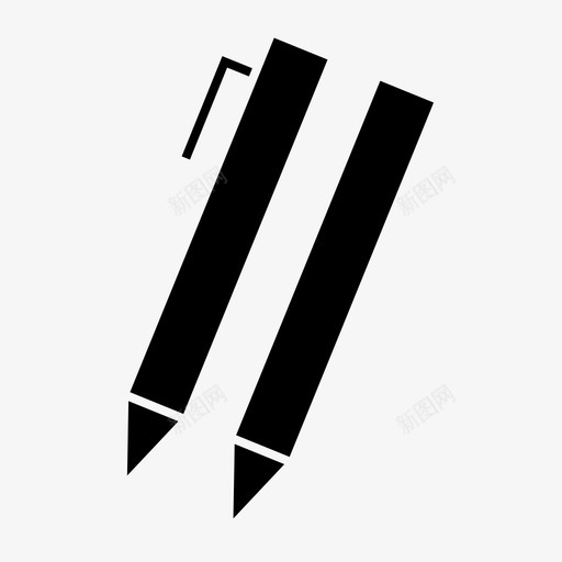 圆珠笔钢笔铅笔图标svg_新图网 https://ixintu.com 写字 圆珠笔 学校 钢笔 铅笔
