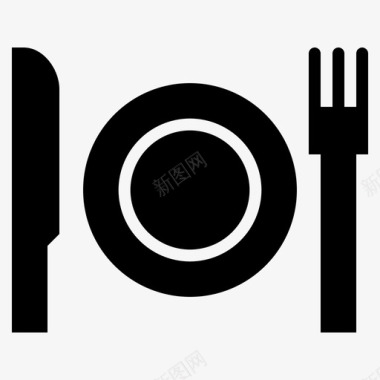 晚餐叉子刀图标图标