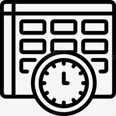 时间分析时钟人力资源图标图标