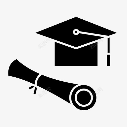 学位文凭毕业图标svg_新图网 https://ixintu.com 学位 学校 抵押贷款 文凭 毕业