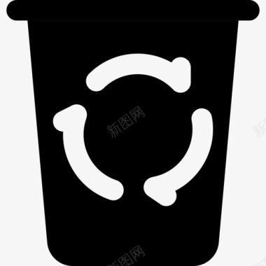 环保回收罐图标图标