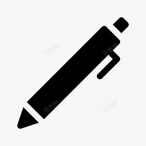 钢笔圆珠笔铅笔图标svg_新图网 https://ixintu.com 书写 十一月图标实心 圆珠笔 文具 钢笔 铅笔