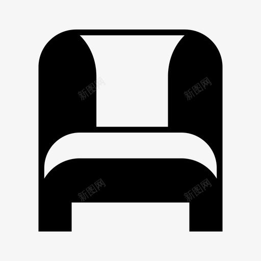 沙发椅子休息室图标svg_新图网 https://ixintu.com 休息室 半沙发 座椅 椅子 沙发