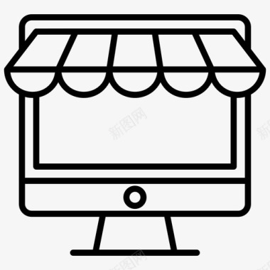 网上商店电子购物电子商店图标图标