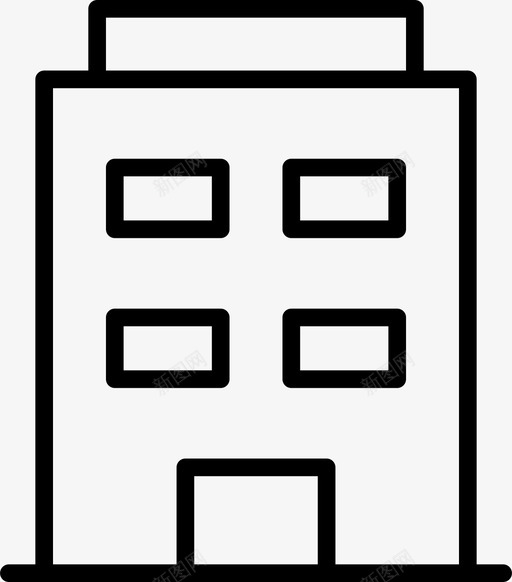 建筑物公寓入口图标svg_新图网 https://ixintu.com 住宅楼薄 入口 公寓 市区 建筑物 房屋 物业