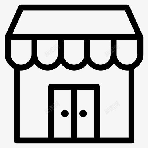 商店图标商业商店svg_新图网 https://ixintu.com 商业 商店 商店图标 简单混合线图标 购物图标