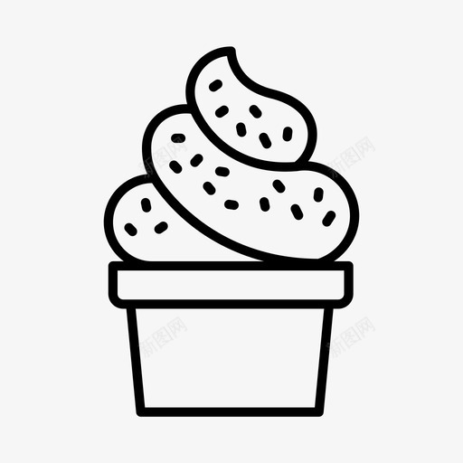 圣代甜点凝胶图标svg_新图网 https://ixintu.com 冰淇淋 冰糕 凝胶 圣代 甜点 蛋糕 软食