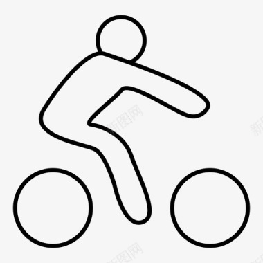 自行车骑车人学校图标图标