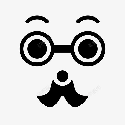 胡子嘉年华眼镜图标svg_新图网 https://ixintu.com 嘉年华 生日派对实心 眼镜 胡子 面具