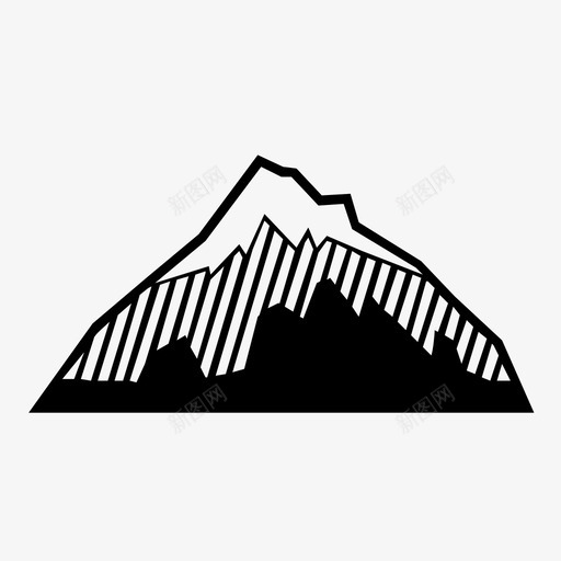 山探险风景图标svg_新图网 https://ixintu.com 山 山峰 山脉 探险 自然 风景