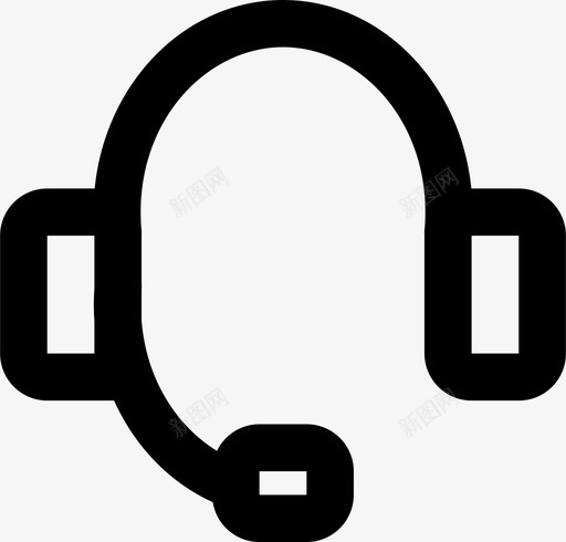 耳机游戏麦克风图标svg_新图网 https://ixintu.com 支持 游戏 耳机 遍布全球 麦克风