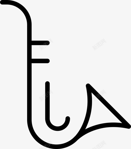 萨克斯管铜管古典图标svg_新图网 https://ixintu.com 乐器 古典 木管乐器 爵士 萨克斯管 薄乐器 铜管
