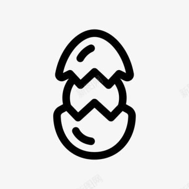 鸡蛋碎鸡蛋蛋壳图标图标