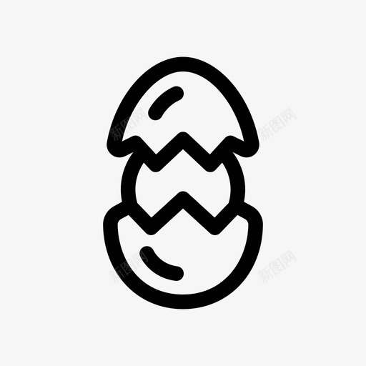 鸡蛋碎鸡蛋蛋壳图标svg_新图网 https://ixintu.com 1em粗制 碎鸡蛋 蛋壳 蛋黄 鸡蛋