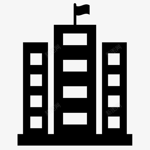 建筑城市公司图标svg_新图网 https://ixintu.com 公司 办公室 城市 建筑
