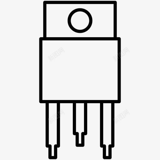 电压调节器元件电子元件图标svg_新图网 https://ixintu.com 元件 电压调节器 电子元件