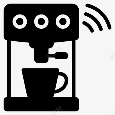 咖啡机互联网物联网图标图标