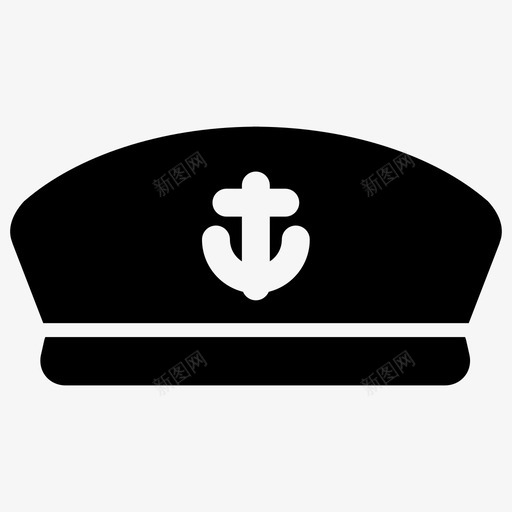 水手帽船长水手图标svg_新图网 https://ixintu.com 水手 水手帽 海洋生物填充线 船长