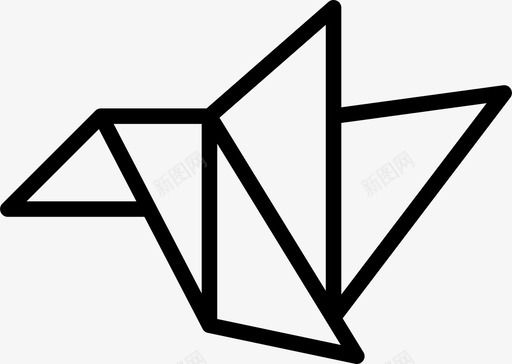 折纸艺术鸟图标svg_新图网 https://ixintu.com 你只活一次瘦 几何 折 折纸 纸 艺术 鸟