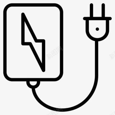 充电适配器能量图标图标