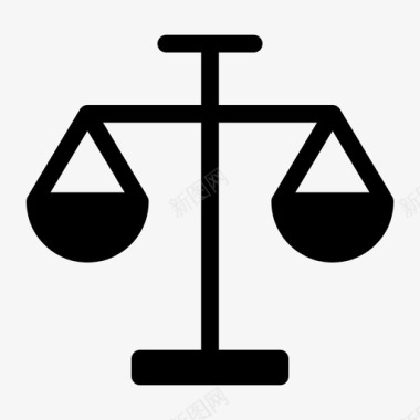 正义尺度平衡法院图标图标