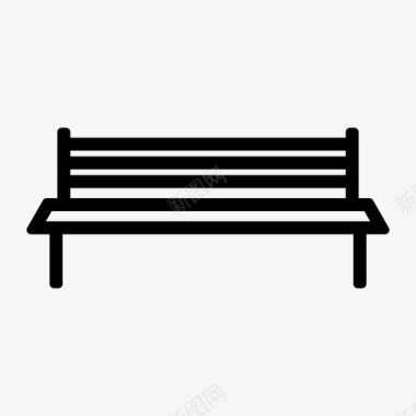 长凳椅子公园图标图标