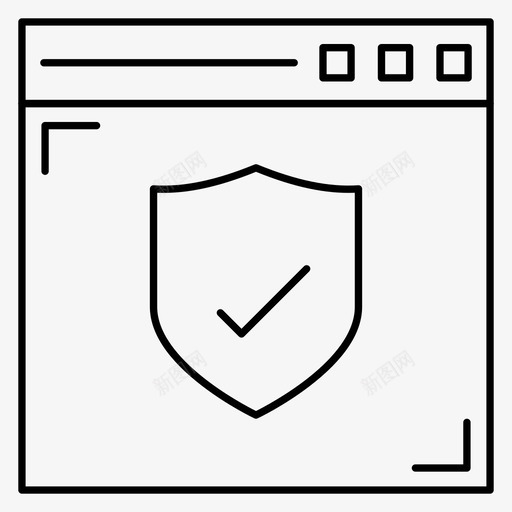 互联网安全浏览器保护图标svg_新图网 https://ixintu.com 互联网安全 保护 屏蔽 浏览器 网页