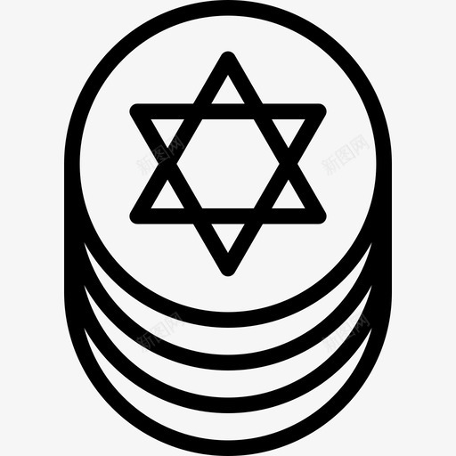 犹太硬币犹太教直系货币图标svg_新图网 https://ixintu.com 犹太教 犹太硬币 直系货币