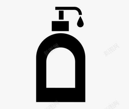 液体肥皂肥皂分配器清洁图标图标