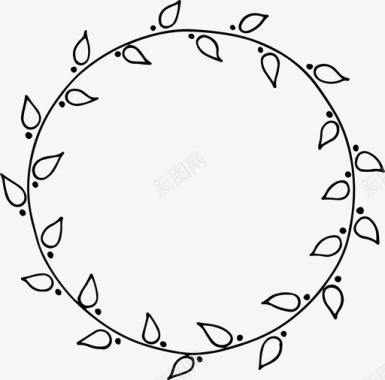 花环圆圈框架图标图标