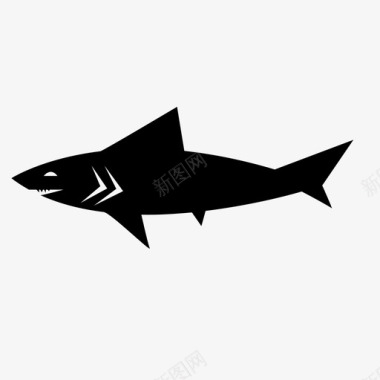 鲨鱼大白鲨杀手图标图标