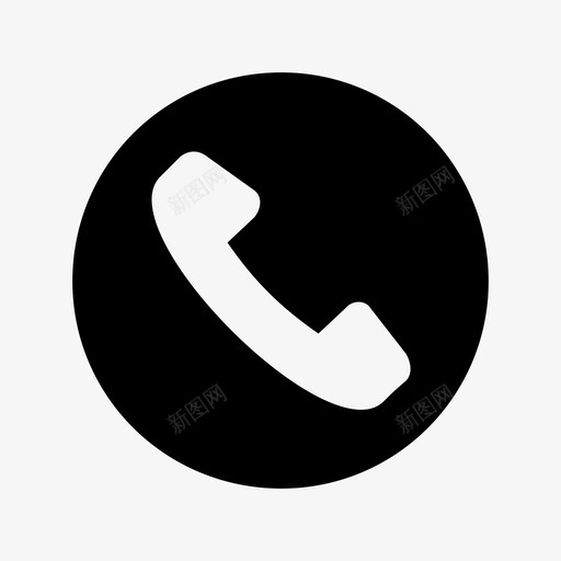 电话应答呼叫图标svg_新图网 https://ixintu.com 呼叫 应答 电话 通讯