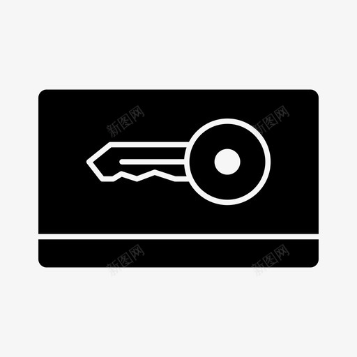 钥匙卡旅馆房间图标svg_新图网 https://ixintu.com 保安 房间 旅馆 钥匙卡
