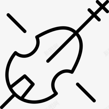 大提琴弓古典图标图标