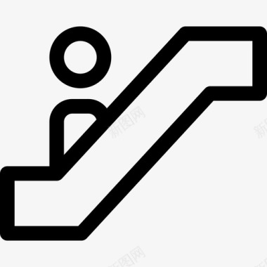 自动扶梯机场标志直线图标图标