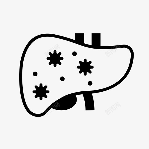 肝脏身体部分癌症图标svg_新图网 https://ixintu.com 医学 器官 疾病 癌症 肝脏 身体部分