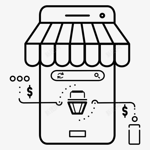 市场自动化计算机技术图标svg_新图网 https://ixintu.com 在线商店 市场 数据分析和ai访问云存储 自动化 虚拟现实 计算机技术 销售