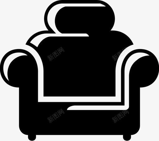 沙发家具客厅图标svg_新图网 https://ixintu.com 客厅 家具 放松 椅子 沙发 豪华