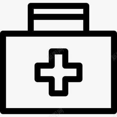 急救箱医疗服务线性图标图标
