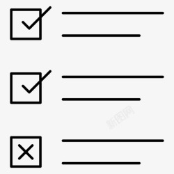 黑色检查表检查表复选框完成图标高清图片