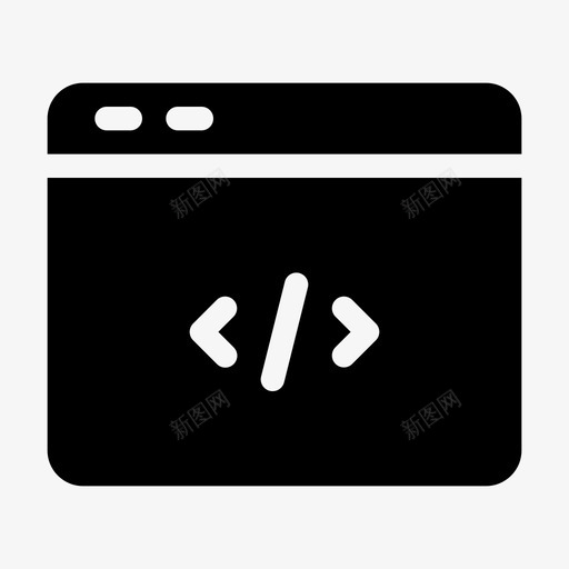 浏览器代码internet图标svg_新图网 https://ixintu.com internet novembericonsolid web 代码 浏览器 网站