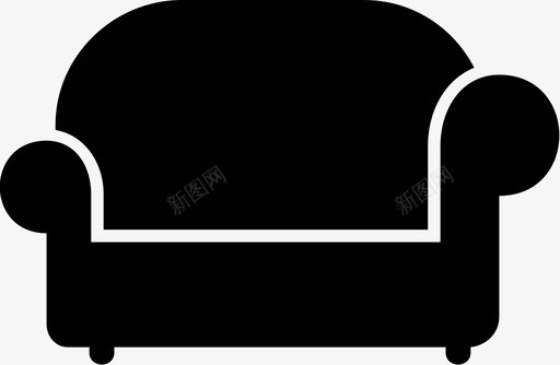 沙发躺椅家具图标图标