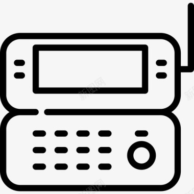 诺基亚个人通讯器手机历史线性图标图标