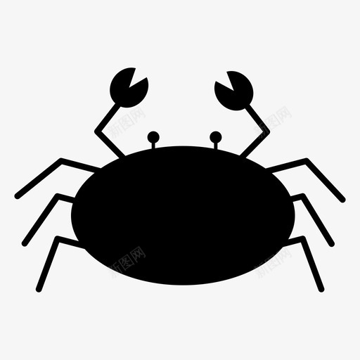 螃蟹动物海洋动物图标svg_新图网 https://ixintu.com 动物 海洋动物 螃蟹