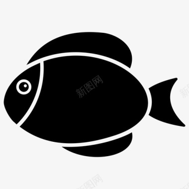 卡通热带鱼水生鱼淡水鱼图标图标
