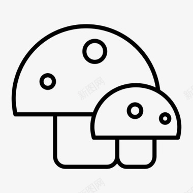 蘑菇野营食物图标图标