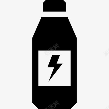 能量饮料瓶子维生素图标图标