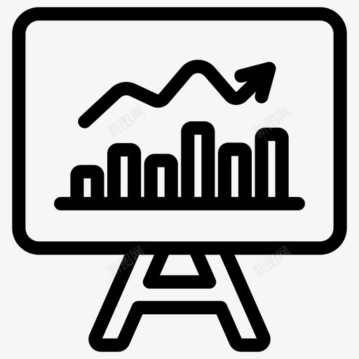 演示业务分析业务增长图标svg_新图网 https://ixintu.com 业务分析 业务增长 业务演示 初创企业和新业务线图标 演示 白板图 统计